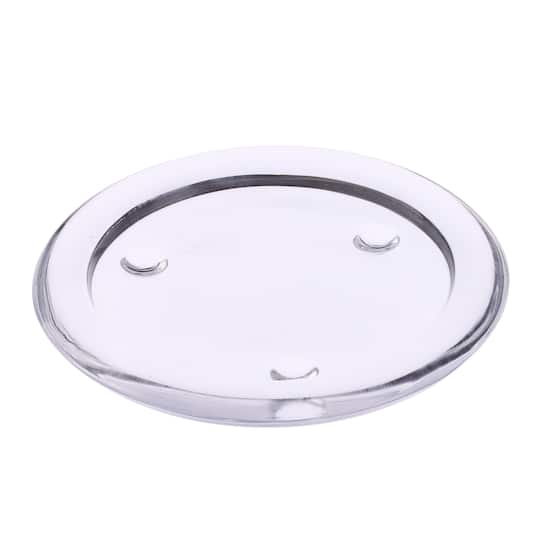 12 Pack: 4.5" Glass Candle Plate by Ashland®